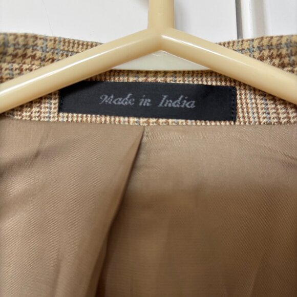 Lauren Ralph Lauren Golden Checkered Blazer Size 44S - Picture 7 of 12